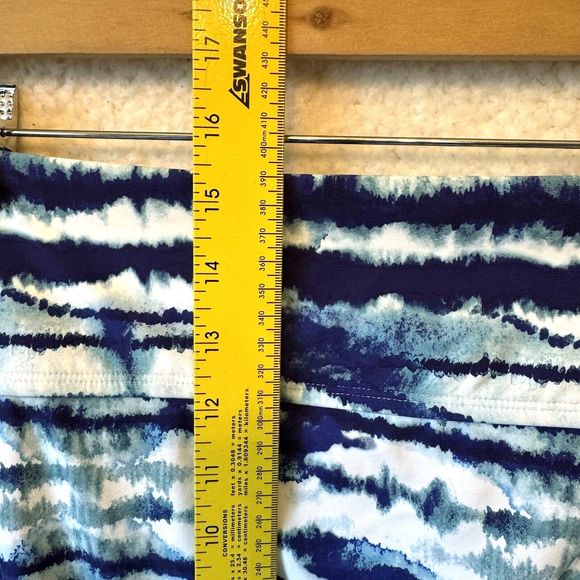 Calia Weave Boyshort Watercolor‎ Stripe Blue Swim Bottom Midrise 2XL NWOT - Picture 9 of 9